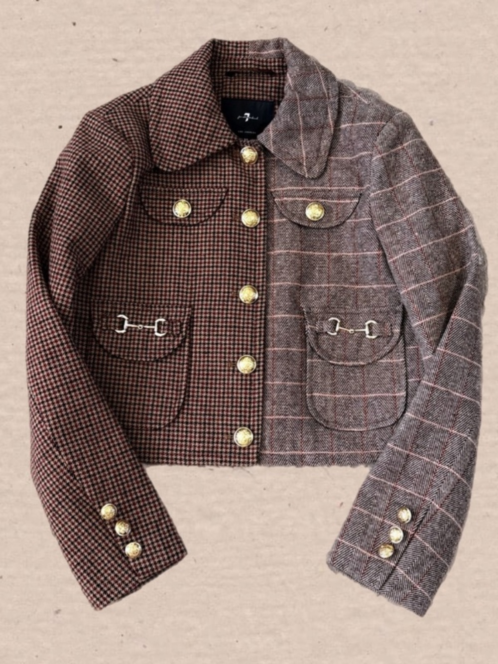 Horsebit crop blazer 7 for All Mankind Cropped jacket equestrian snaffle bit